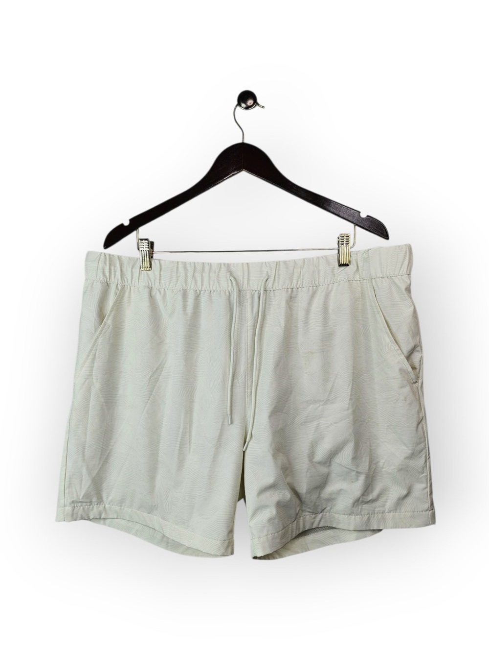 Original Use Men’s Off-White Textured Drawstring Everyday Shorts Size XL - Picture 2 of 5